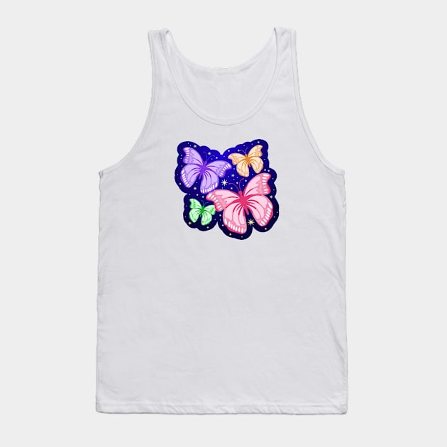 Cute Butterflies Design Tank Top by BrightLightArts